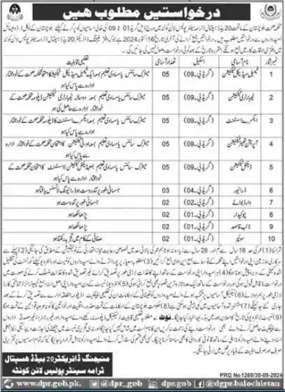 Quetta Police line Job In Trauma Center 2024