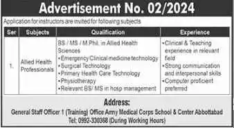 Jobs In Army Medical Crops School and Center